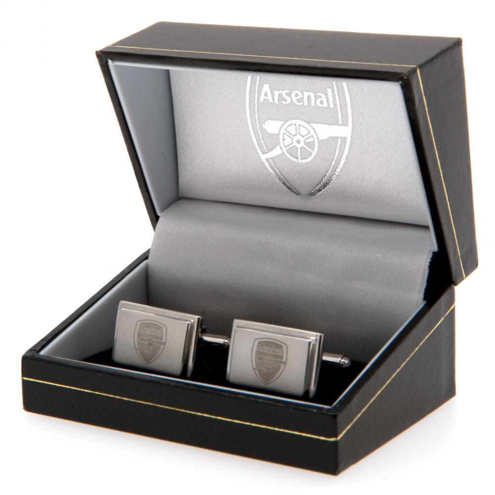Arsenal FC Stainless Steel Cufflinks - Officially licensed merchandise.