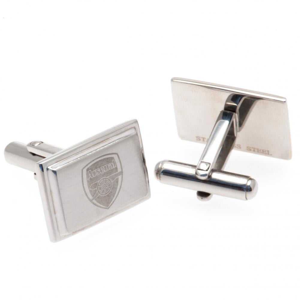 Arsenal FC Stainless Steel Cufflinks - Officially licensed merchandise.