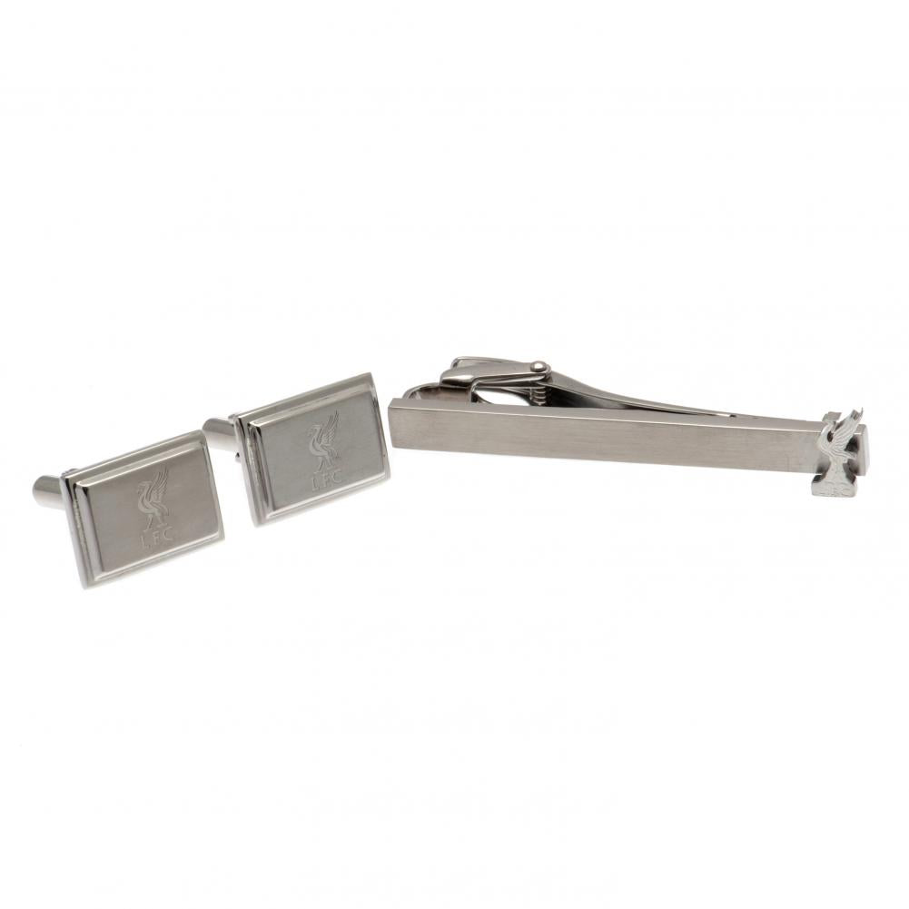 Liverpool FC Tie Slide & Cufflink Set - Stainless Steel