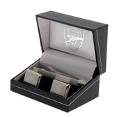 Arsenal FC Stainless Steel Tie Slide & Cufflink Set with Engraved Crest