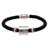Liverpool FC Leather Bracelet with Colour Rings and Magnetic Clasp