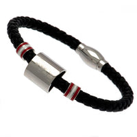 Liverpool FC Leather Bracelet with Colour Rings and Magnetic Clasp