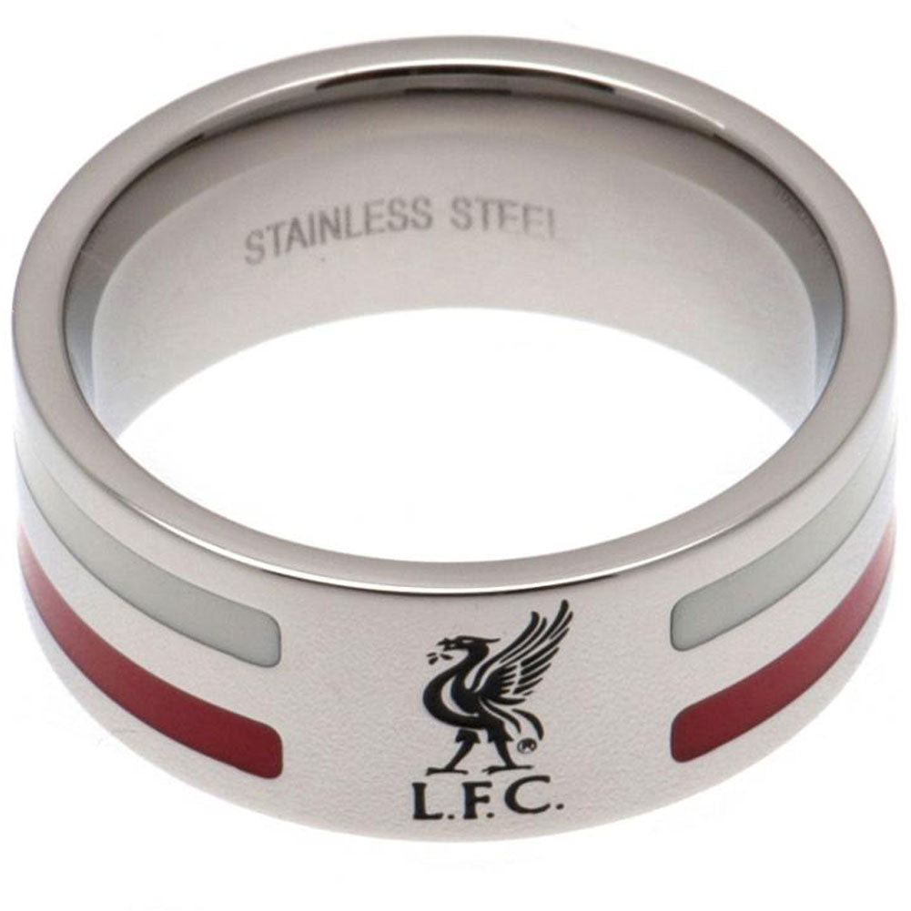 Liverpool FC Colour Stripe Ring Medium - Officially licensed merchandise.