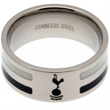 Tottenham Hotspur FC Large Colour Stripe Ring with Stainless Steel & Engraved Spurs Crest