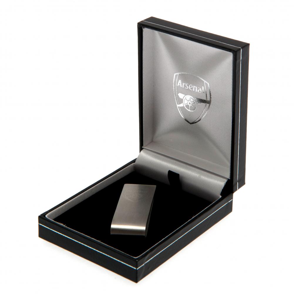Arsenal FC Stainless Steel Money Clip with Engraved Crest