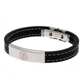Chelsea FC Stitched Silicone Bracelet With Stainless Steel Crest
