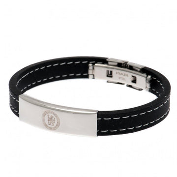 Chelsea FC Stitched Silicone Bracelet With Stainless Steel Crest