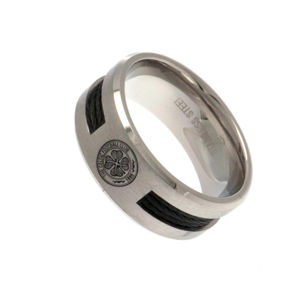 Celtic FC Black Inlay Ring Large