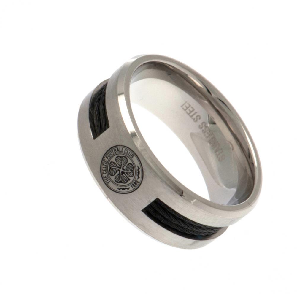 Celtic FC Black Inlay Ring Large - Rings