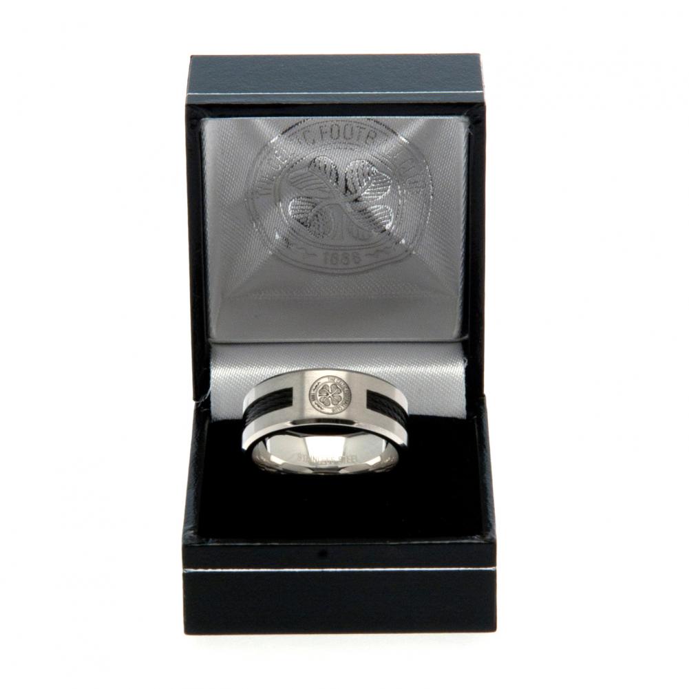 Celtic FC Black Inlay Ring Large