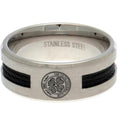 Celtic FC Black Inlay Ring Large - Officially licensed merchandise.