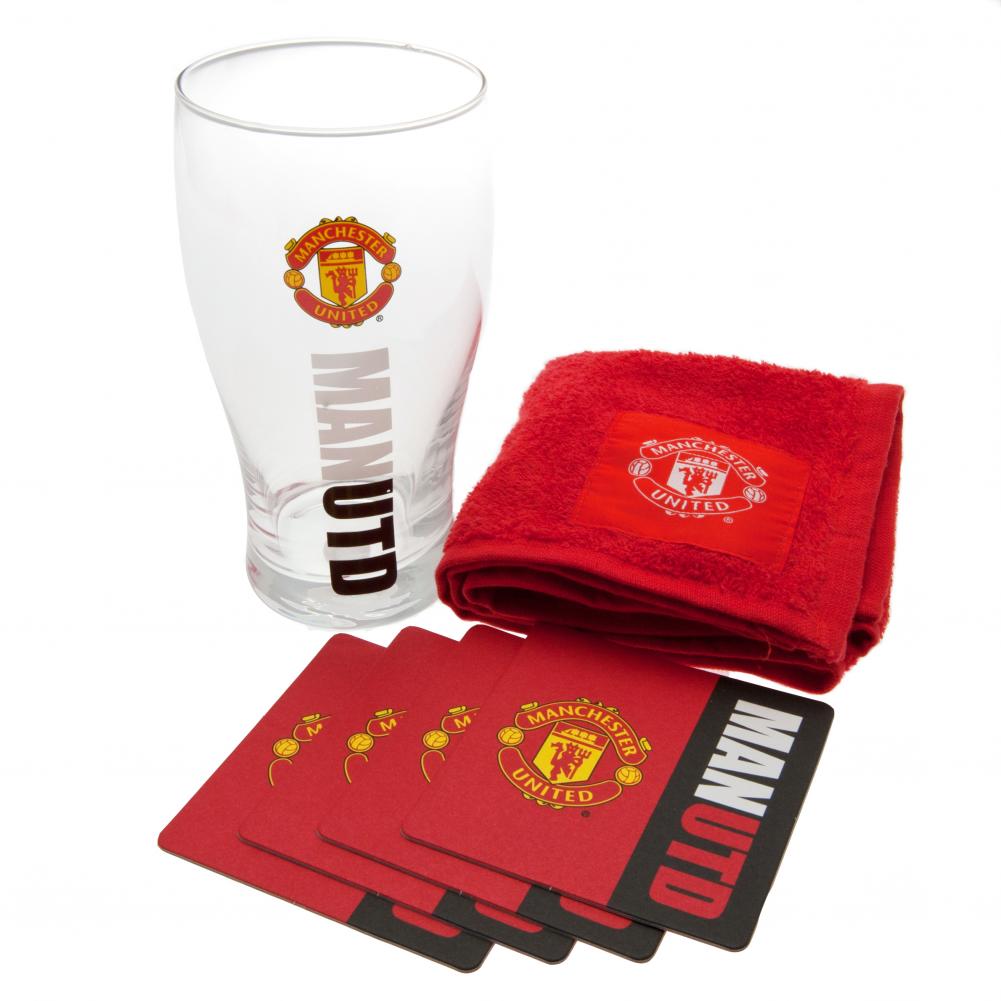 Manchester United FC Mini Bar Set - Officially licensed merchandise.