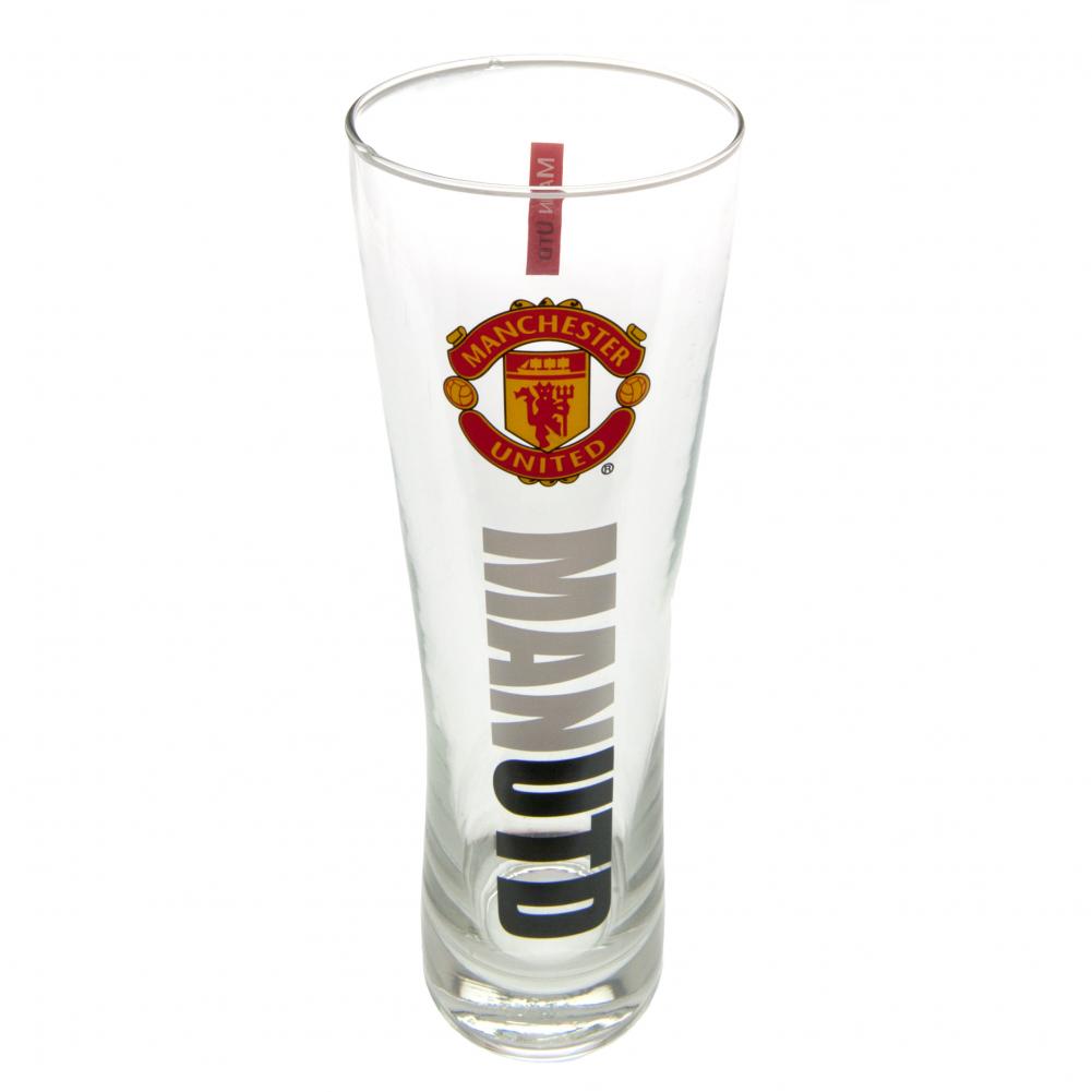 Manchester United FC Tall Beer Glass - Officially licensed merchandise.