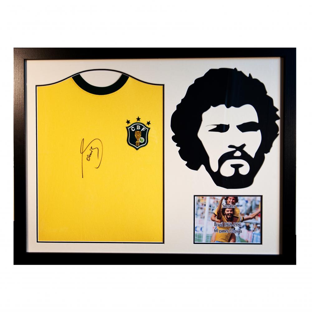 Brasil Socrates Signed Shirt Silhouette - Officially licensed merchandise.