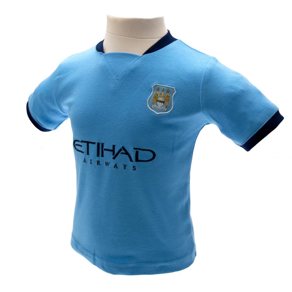 Manchester City FC Shirt & Short Set 9/12 mths NC - Officially licensed merchandise.