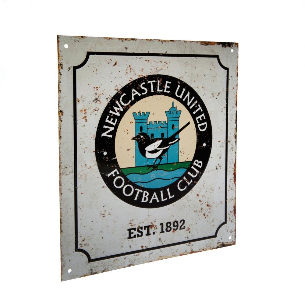 Newcastle United FC Retro Logo Sign - Metal Signs