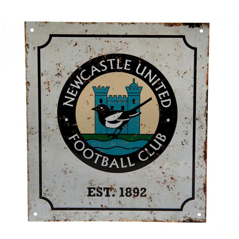 Newcastle United FC Retro Logo Sign - Officially licensed merchandise.