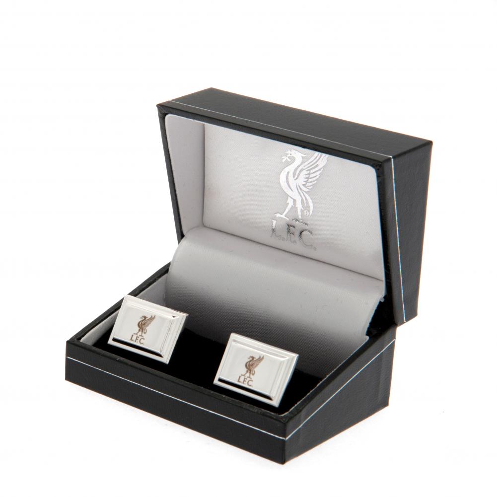 Liverpool FC Silver Plated Cufflinks - Officially licensed merchandise.