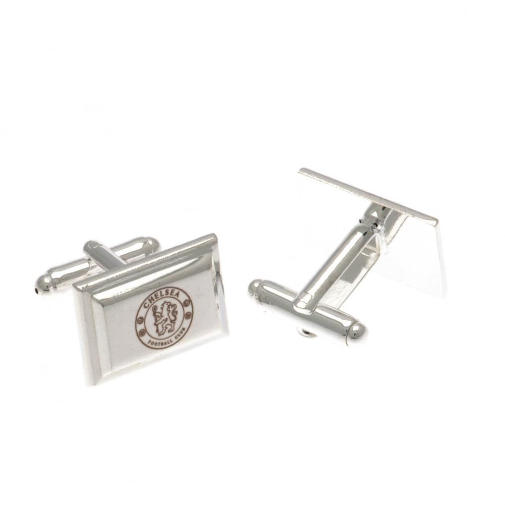 Chelsea FC Silver Plated Cufflinks - Officially licensed merchandise.