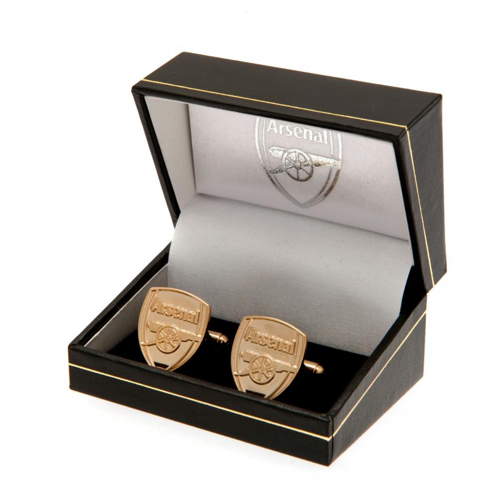 Arsenal FC Gold Plated Cufflinks - Officially licensed merchandise.