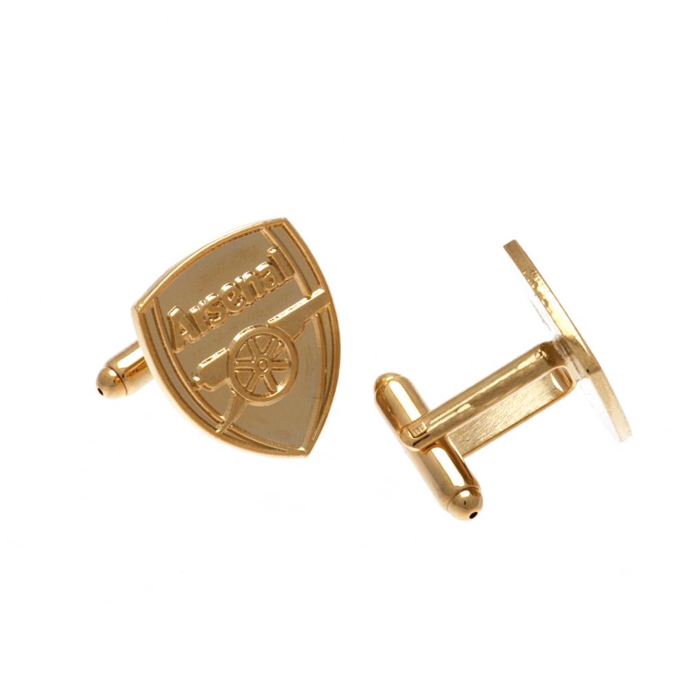 Arsenal FC Gold Plated Cufflinks - Officially licensed merchandise.