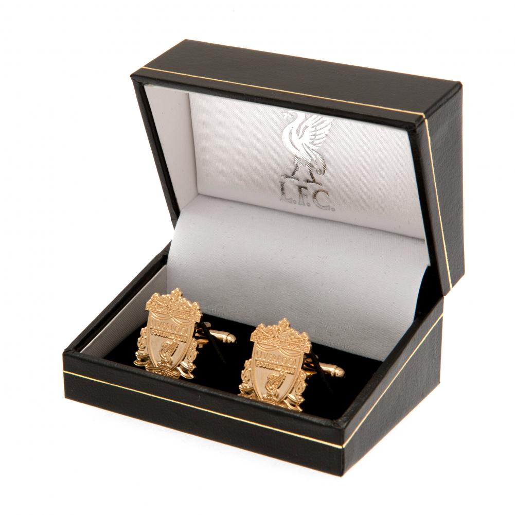 Liverpool FC Gold Plated Cufflinks - Officially licensed merchandise.