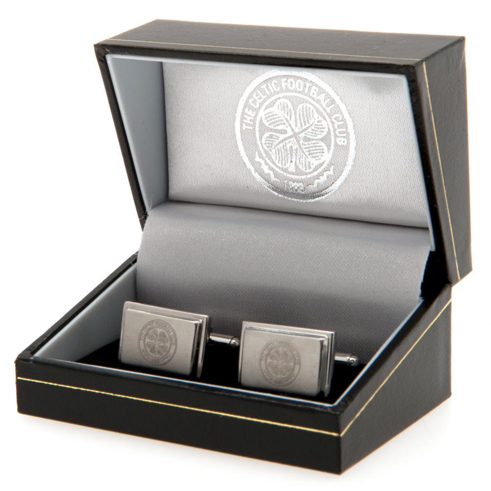 Celtic FC Stainless Steel Cufflinks - Officially licensed merchandise.