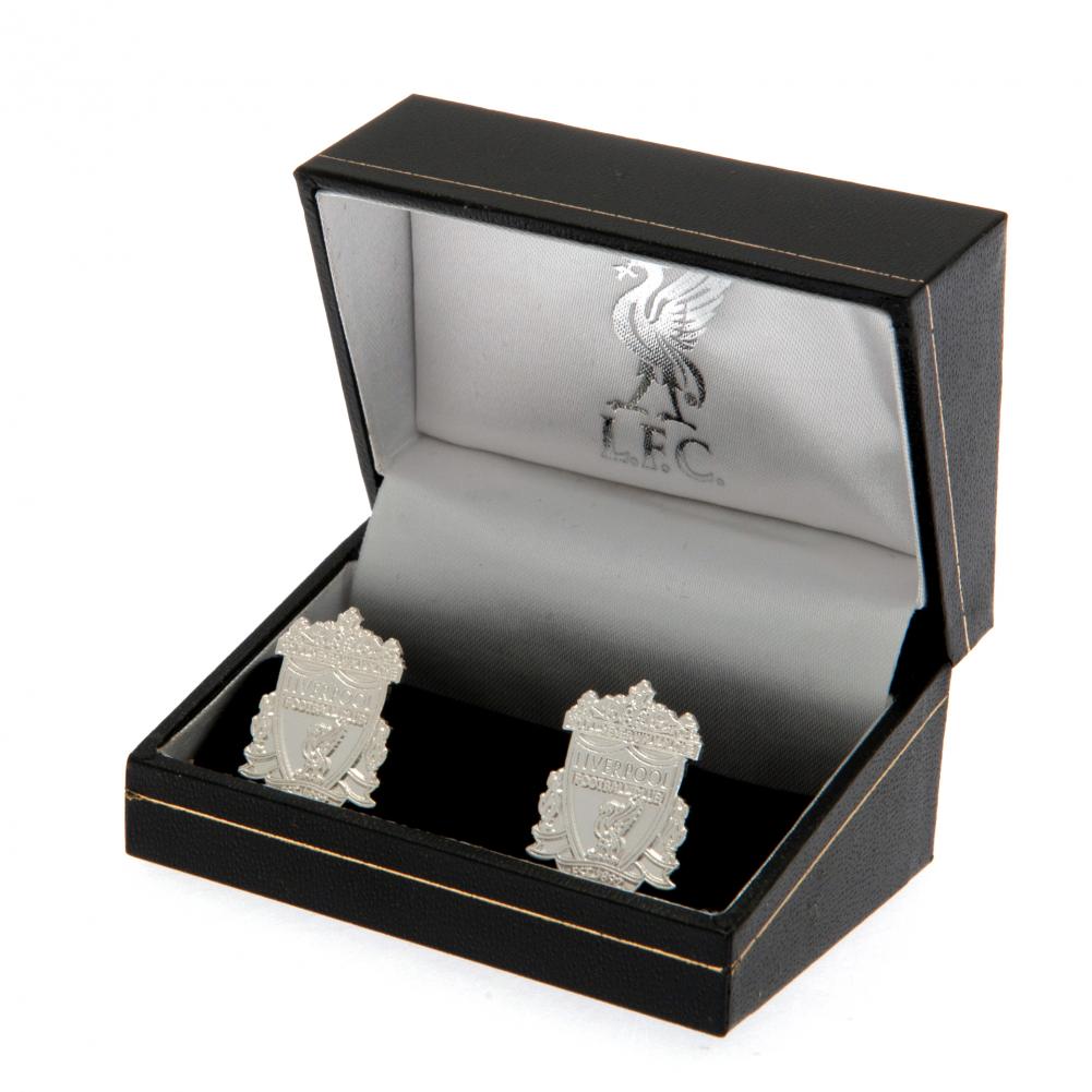 Liverpool FC Silver Plated Formed Cufflinks - Officially licensed merchandise.