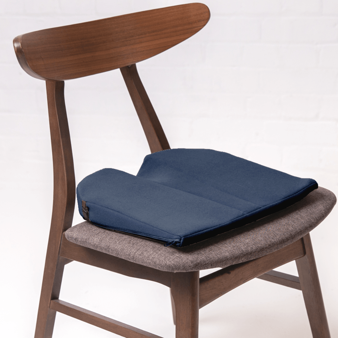 8° Degree Sitting Wedge (3") with Coccyx Seat Cushion Blue Seat Cushion 