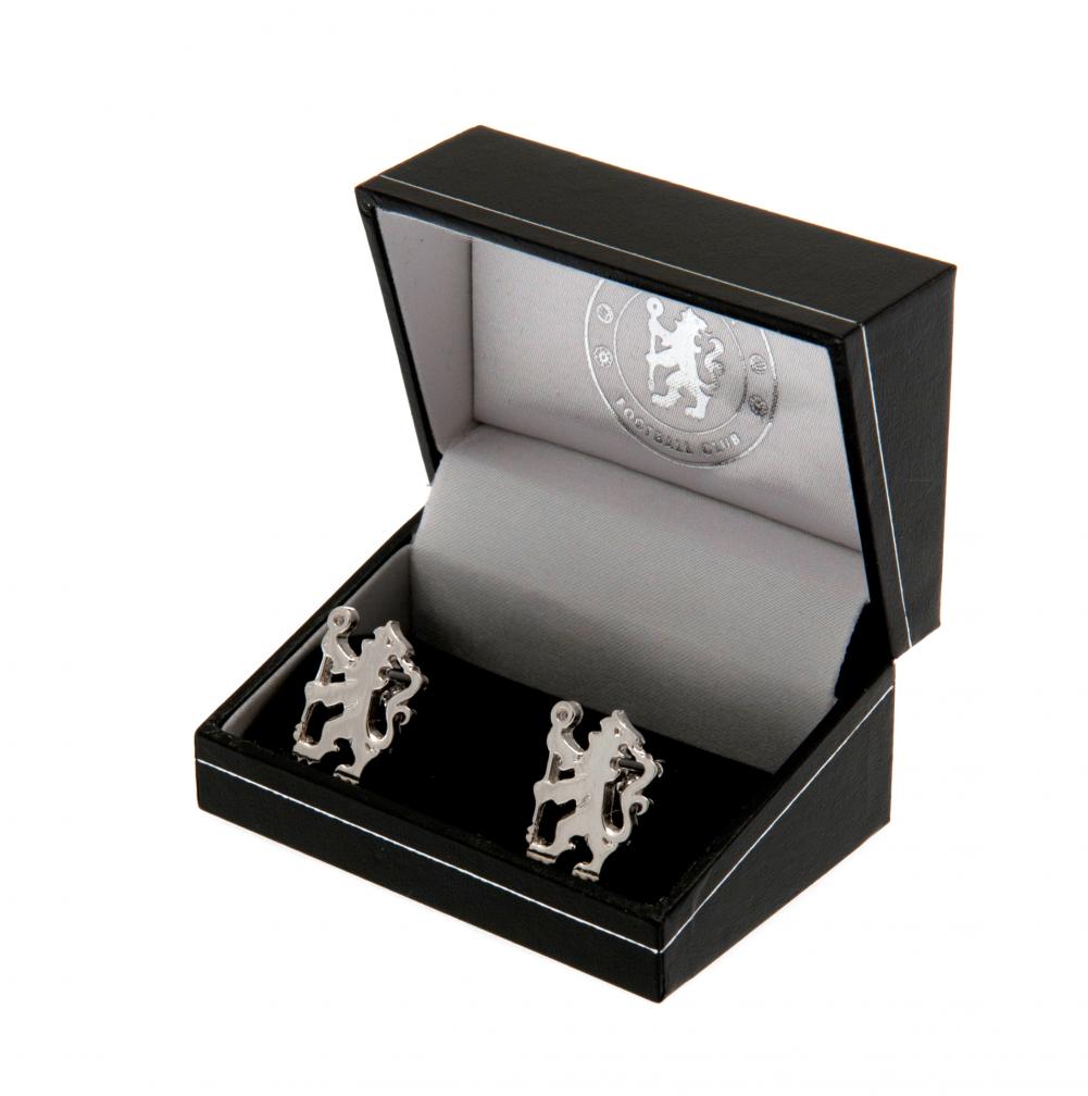 Chelsea FC Sterling Silver Cufflinks LN - Officially licensed merchandise.