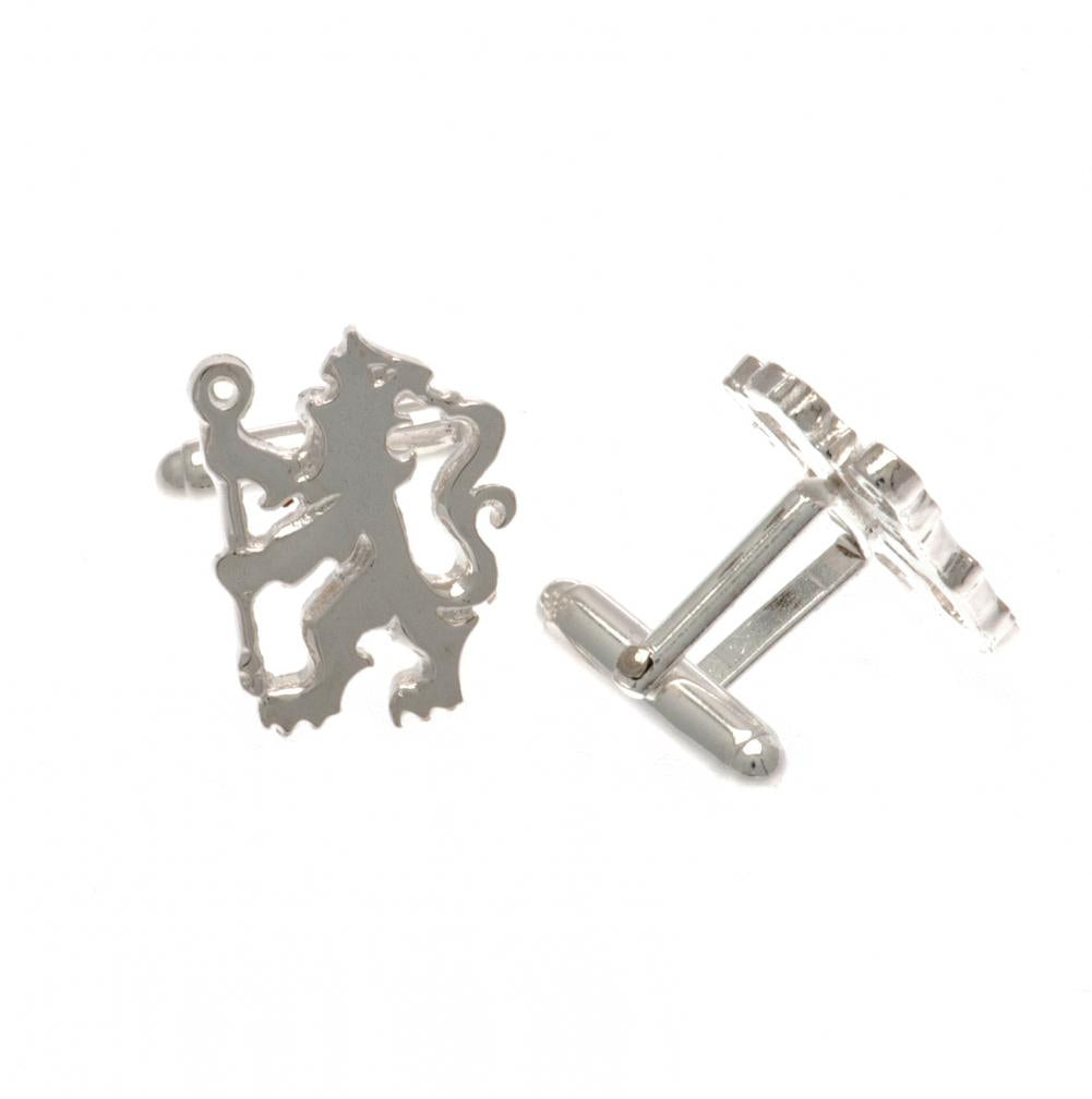 Chelsea FC Sterling Silver Cufflinks LN - Officially licensed merchandise.