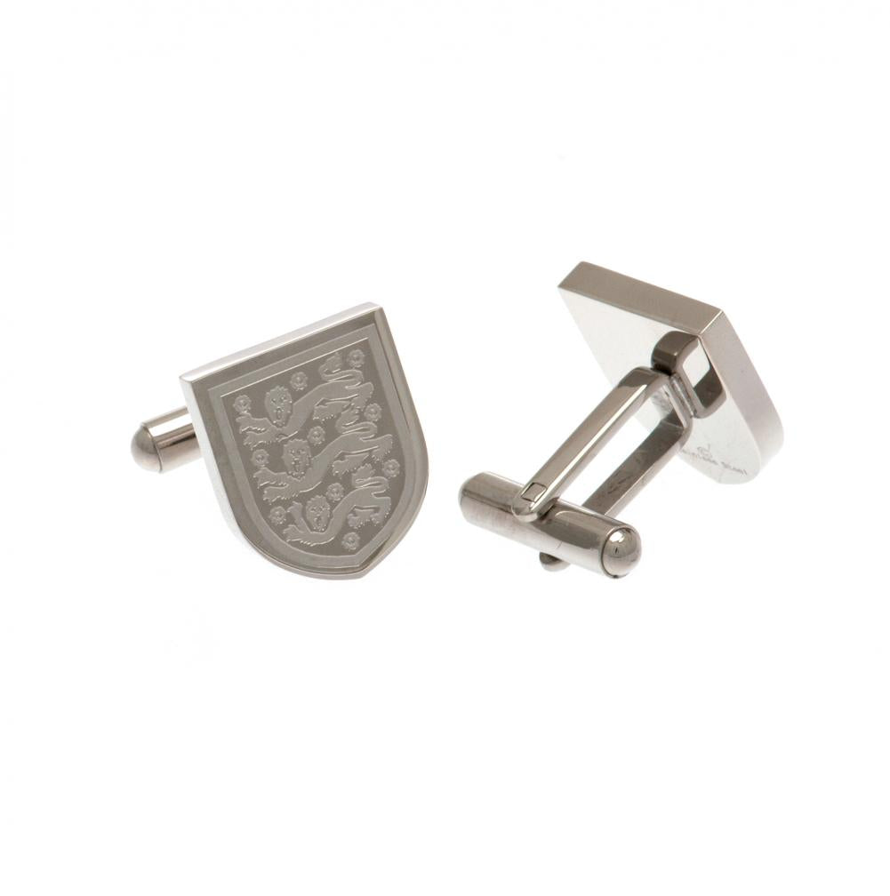 England FA Stainless Steel Formed Cufflinks - Officially licensed merchandise.