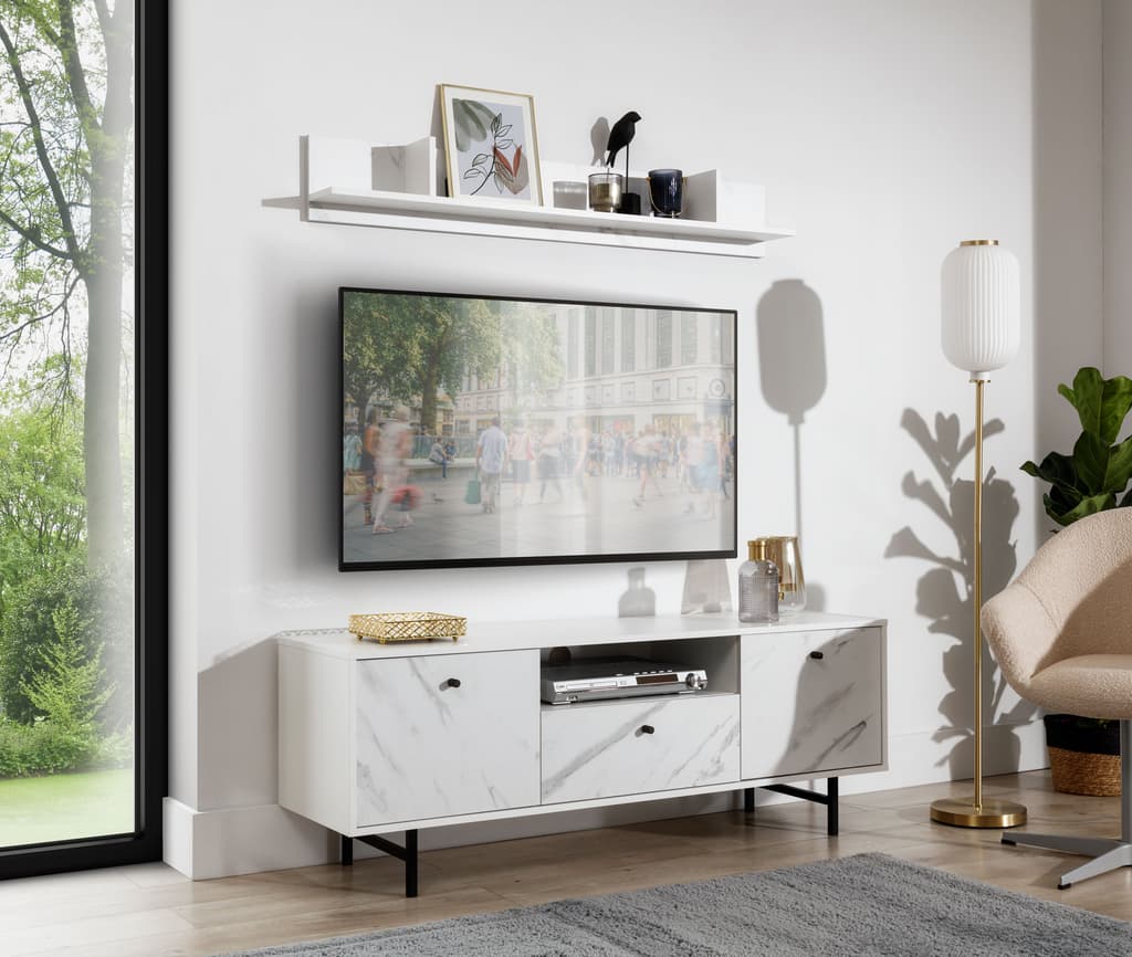 Veroli 03 TV Cabinet 150cm - £240.72 - Living Room TV Cabinet 