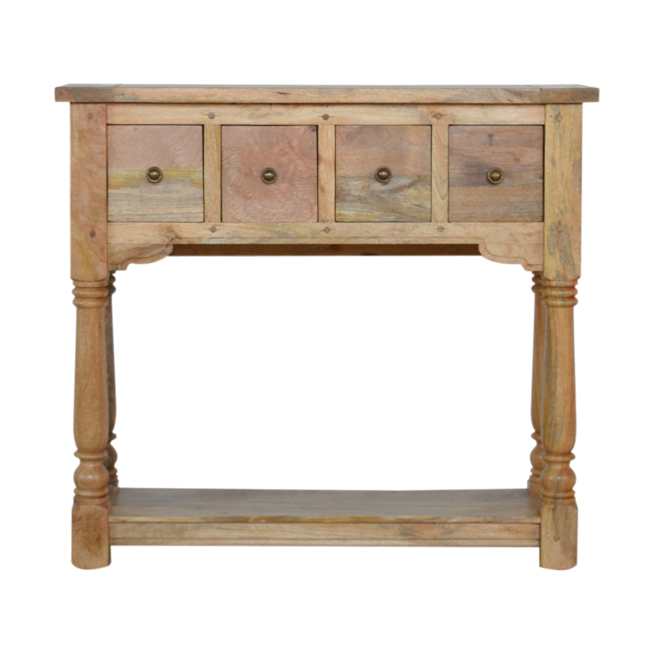 Granary 4-Drawer Console Table | Oak-Ish Solid Mango Wood
