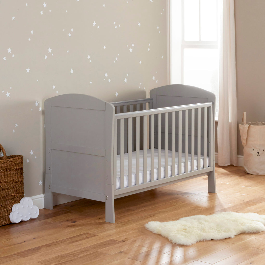 Babymore Aston 3 Piece Nursery Room Set - Grey - Babymore