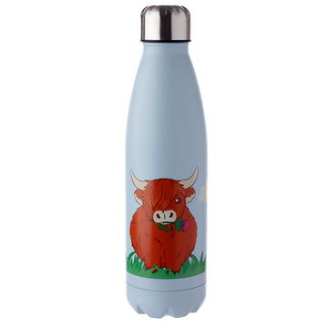 Reusable Stainless Steel Insulated Drinks Bottle 500ml - Highland Coo Cow