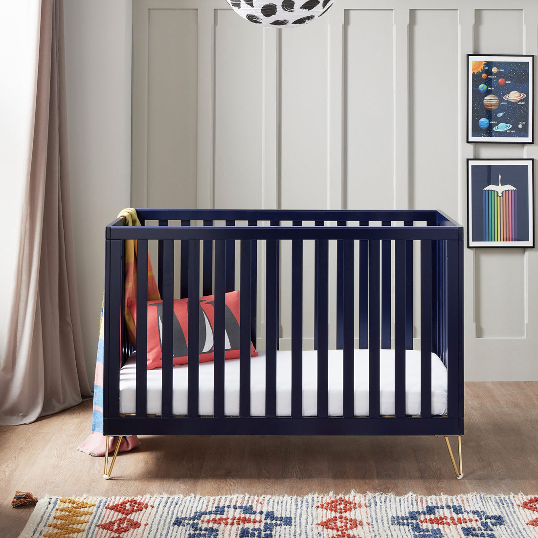 Babymore Kimi Cot Bed - Midnight - Babymore