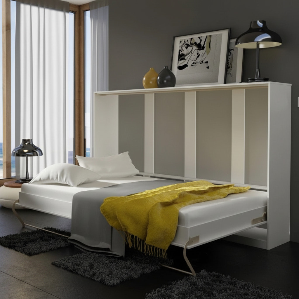 Double (140cm) Horizontal Wall Bed (Spring Lift)