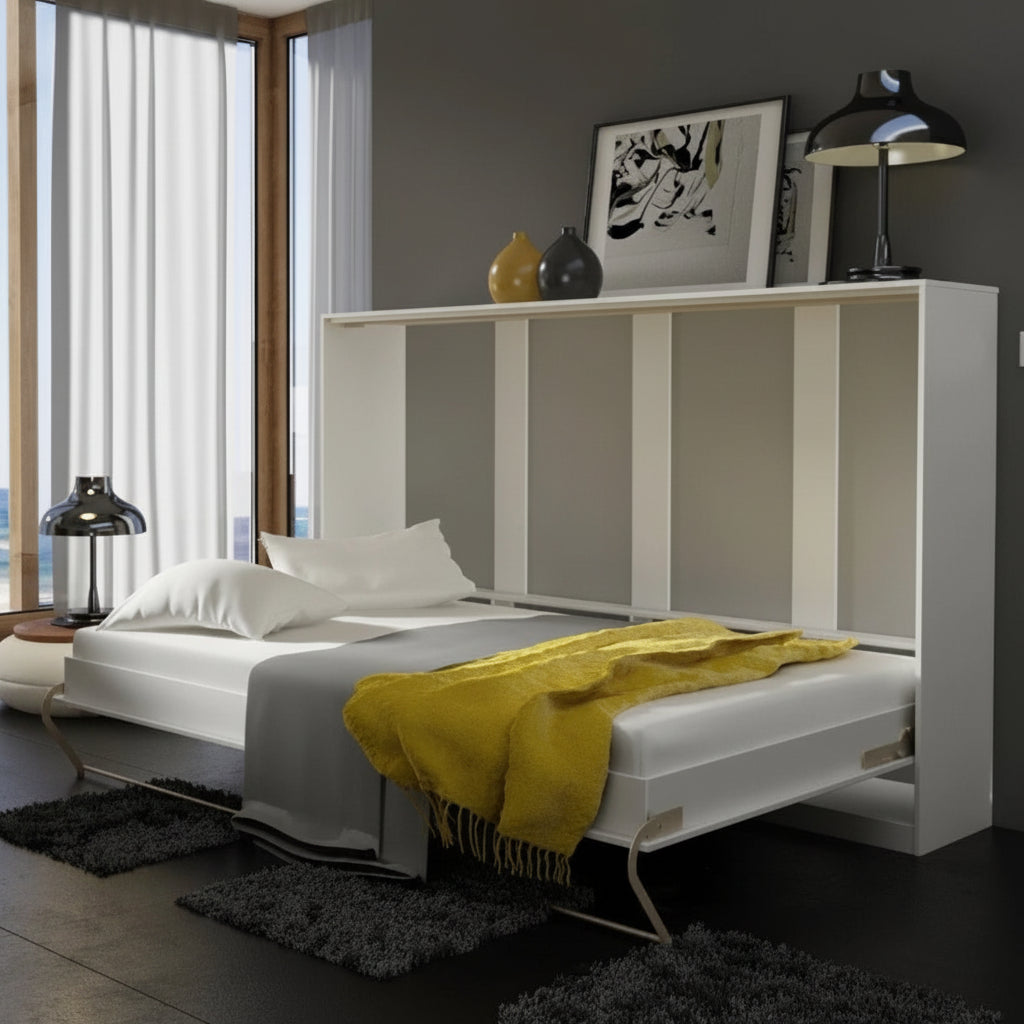 Double (140cm) Horizontal Wall Bed (Spring Lift)