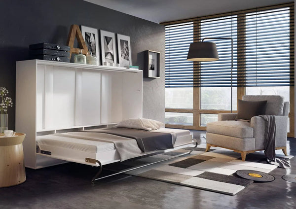 Small Double (120cm) Horizontal Wall Bed (Spring Lift)