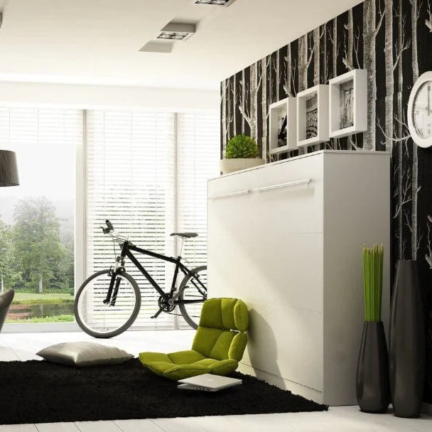 Small Double (120cm) Horizontal Wall Bed (Spring Lift)