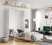 Single (90cm) Vertical Wall Bed (Spring Lift)