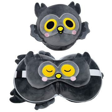 Relaxeazzz Travel Pillow & Eye Mask - Adoramals Winston the Owl