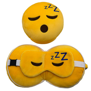 Relaxeazzz Travel Pillow & Eye Mask - Snoozie the Sleeping Head