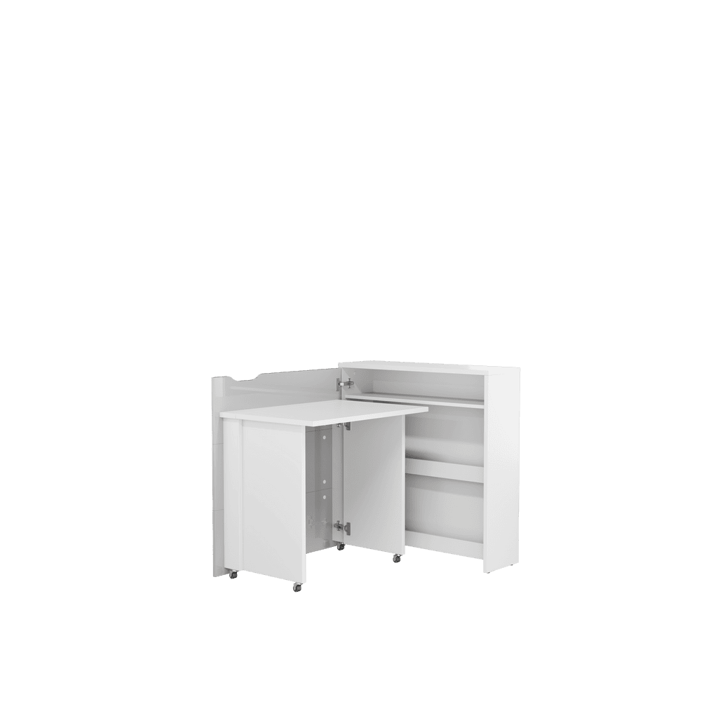 Work Concept Slim Convertible Hidden Desk 90cm [White] - Interior Layout 3