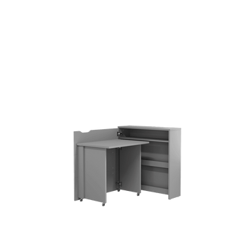 Work Concept Slim Convertible Hidden Desk 90cm [Grey] - Interior Layout