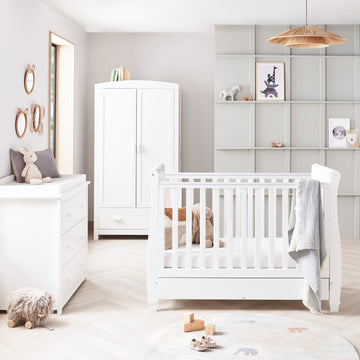 Babymore Eva 3 Piece Nursery Room Set - White - Babymore