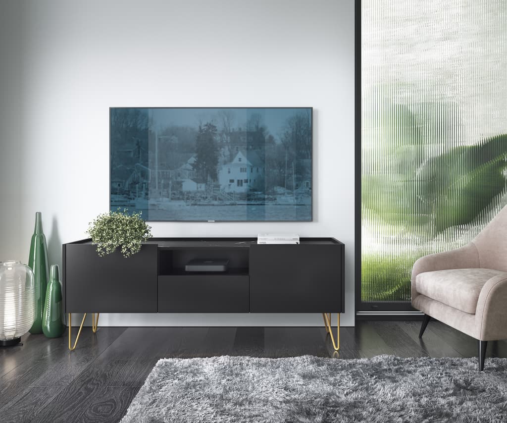 Harmony TV Cabinet 144cm - Black / Living Room