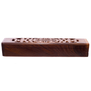 Decorative Sheesham Wood Carved Incense Box