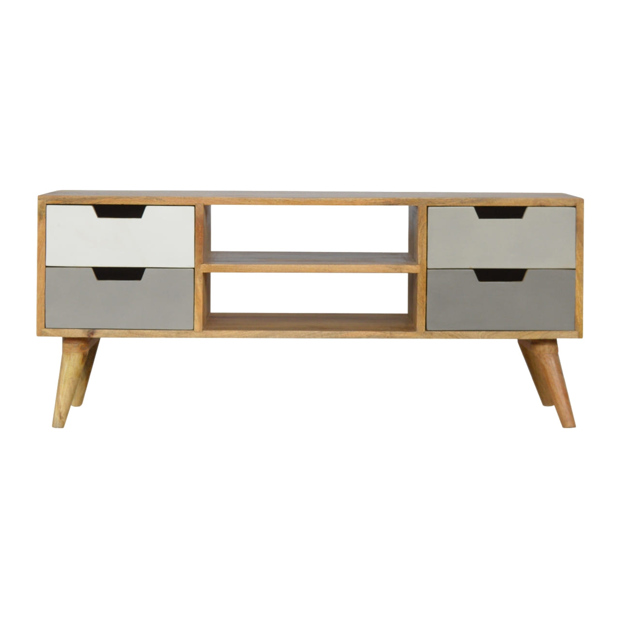 Grey Painted Open TV Media Unit